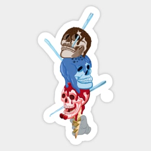 Brain freeze is painful Sticker